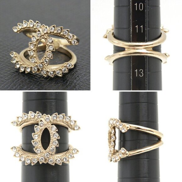 CHANEL Gold Logo Ring - Picture 2 of 10